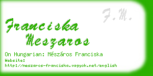 franciska meszaros business card