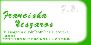 franciska meszaros business card